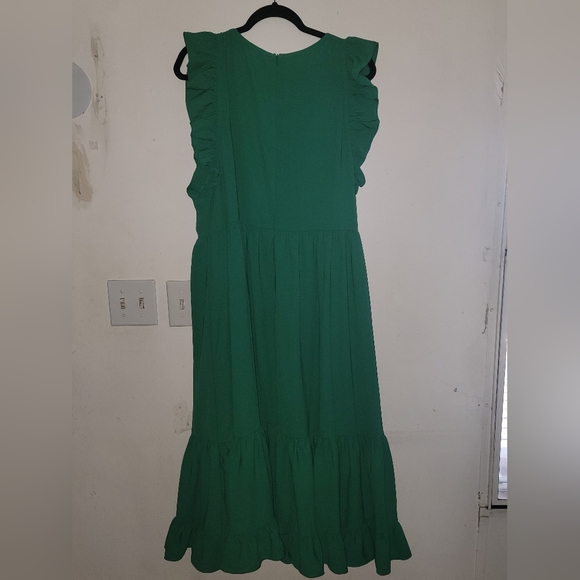 4XL Flowy Feminine Duster Tiered Christmas Holiday Maxi Dress Boho Peasant Fairy - Picture 2 of 10